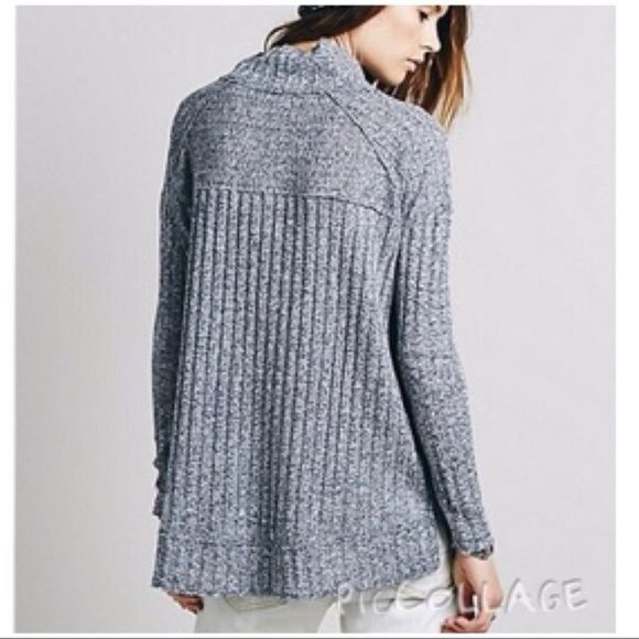 FREE PEOPLE Ribbed Mock Neck Thin Knit Sweater - Picture 7 of 11
